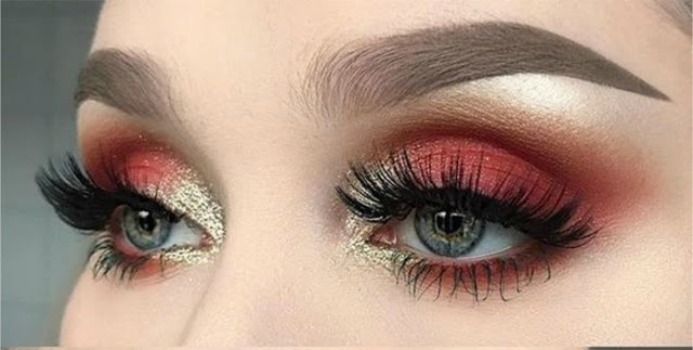 Red Smokey Eyes Makeup